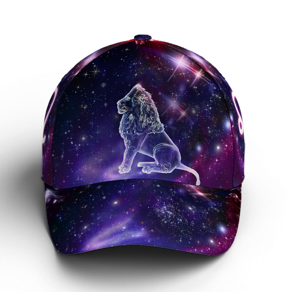 Leo Zodiac Galaxy Background Baseball Cap Lasfour CA2664