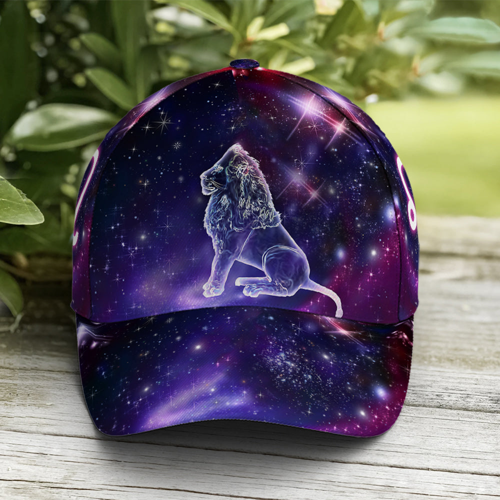 Leo Zodiac Galaxy Background Baseball Cap Lasfour CA2664