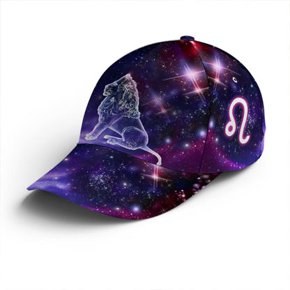 Leo Zodiac Galaxy Background Baseball Cap Lasfour CA2664
