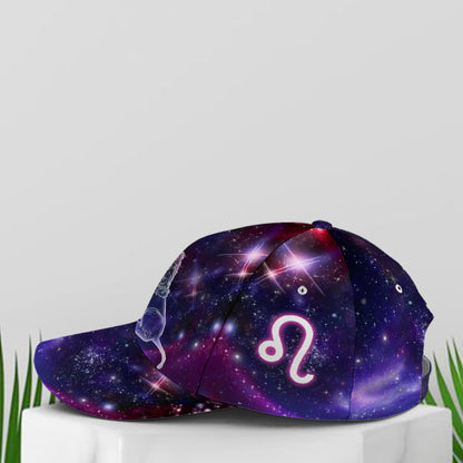 Leo Zodiac Galaxy Background Baseball Cap Lasfour CA2664