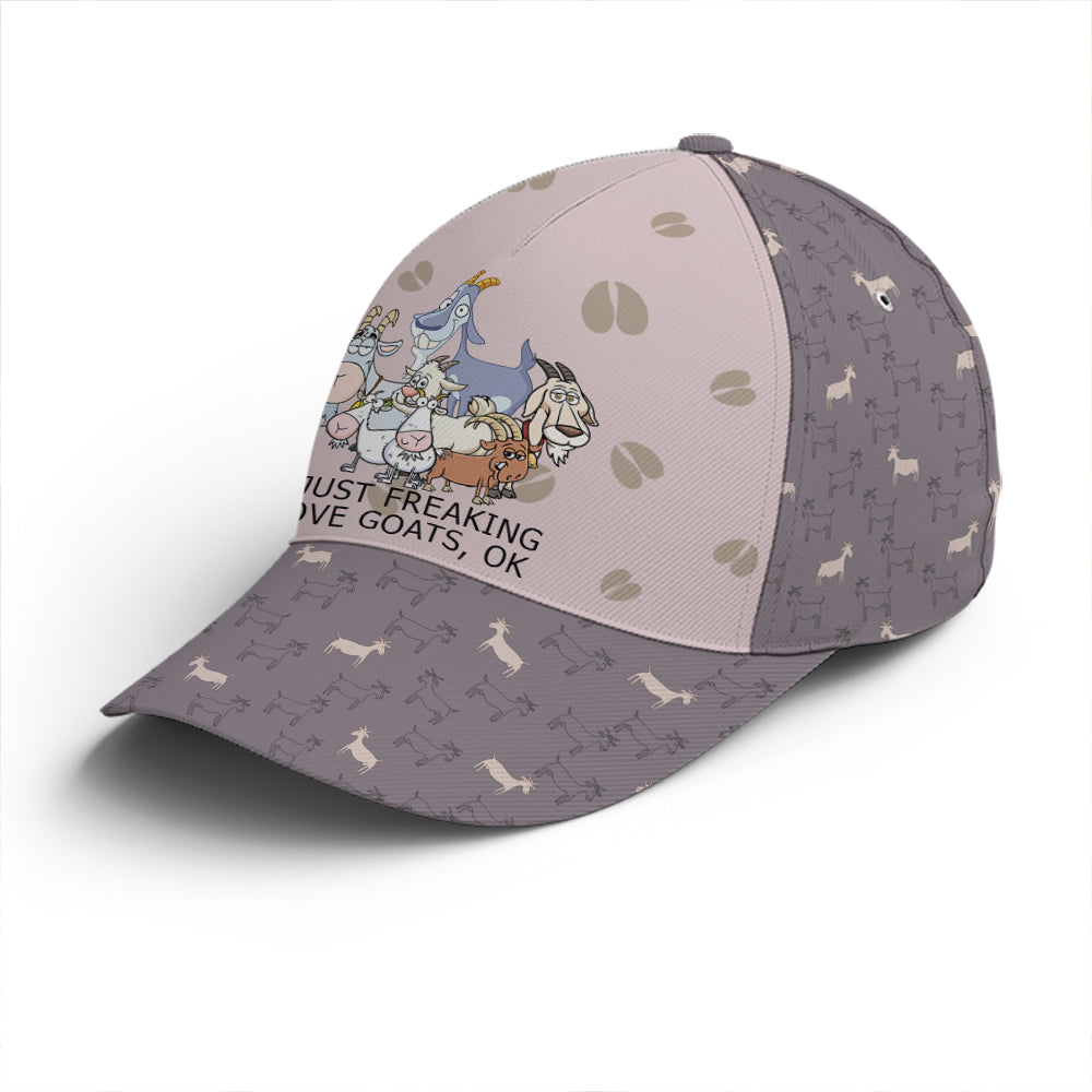 I Just Freaking Love Goats Okay Baseball Cap Lasfour CA2523