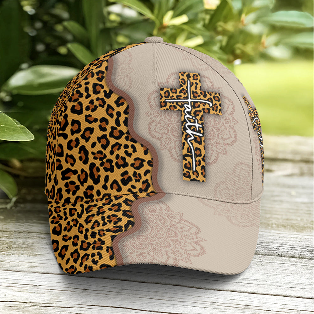 Leopard Crossover Faith Mandala Style Baseball Cap Lasfour CO0855