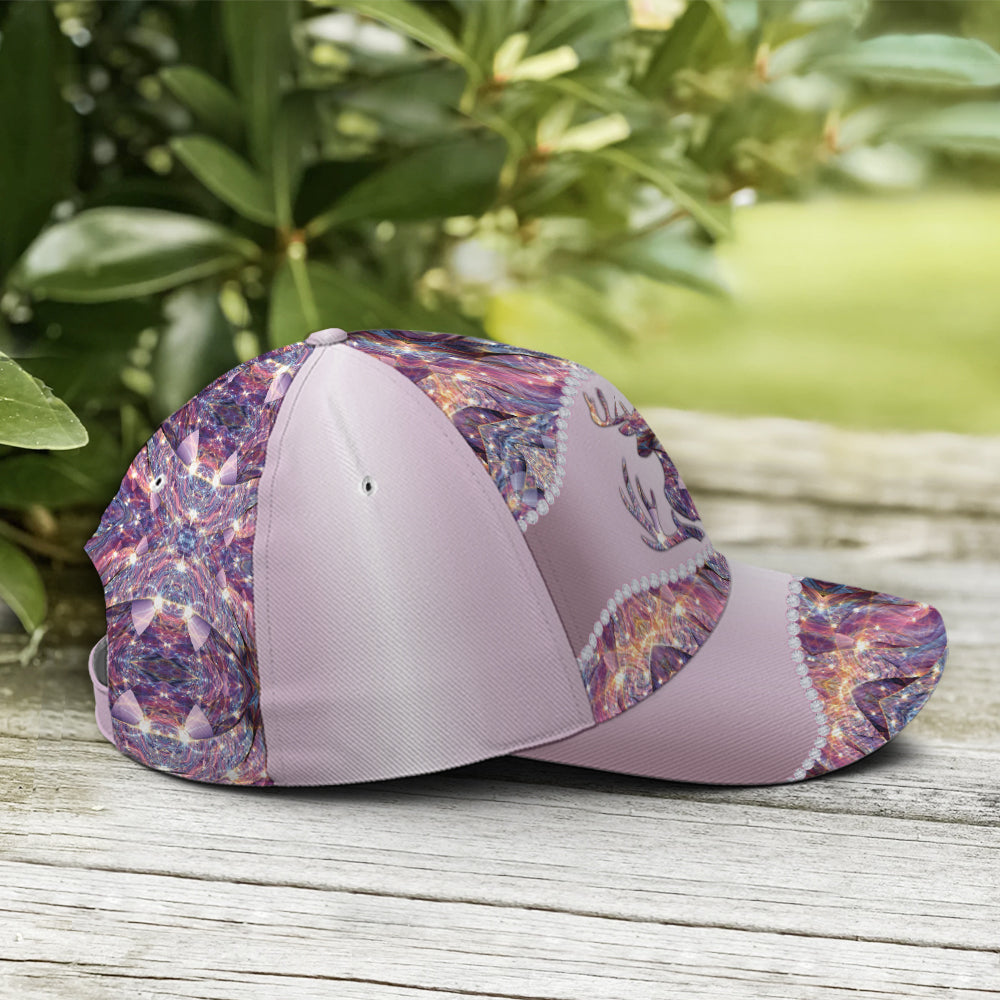 Purple Metallic Style Deer Hunting Baseball Cap Lasfour CO0975