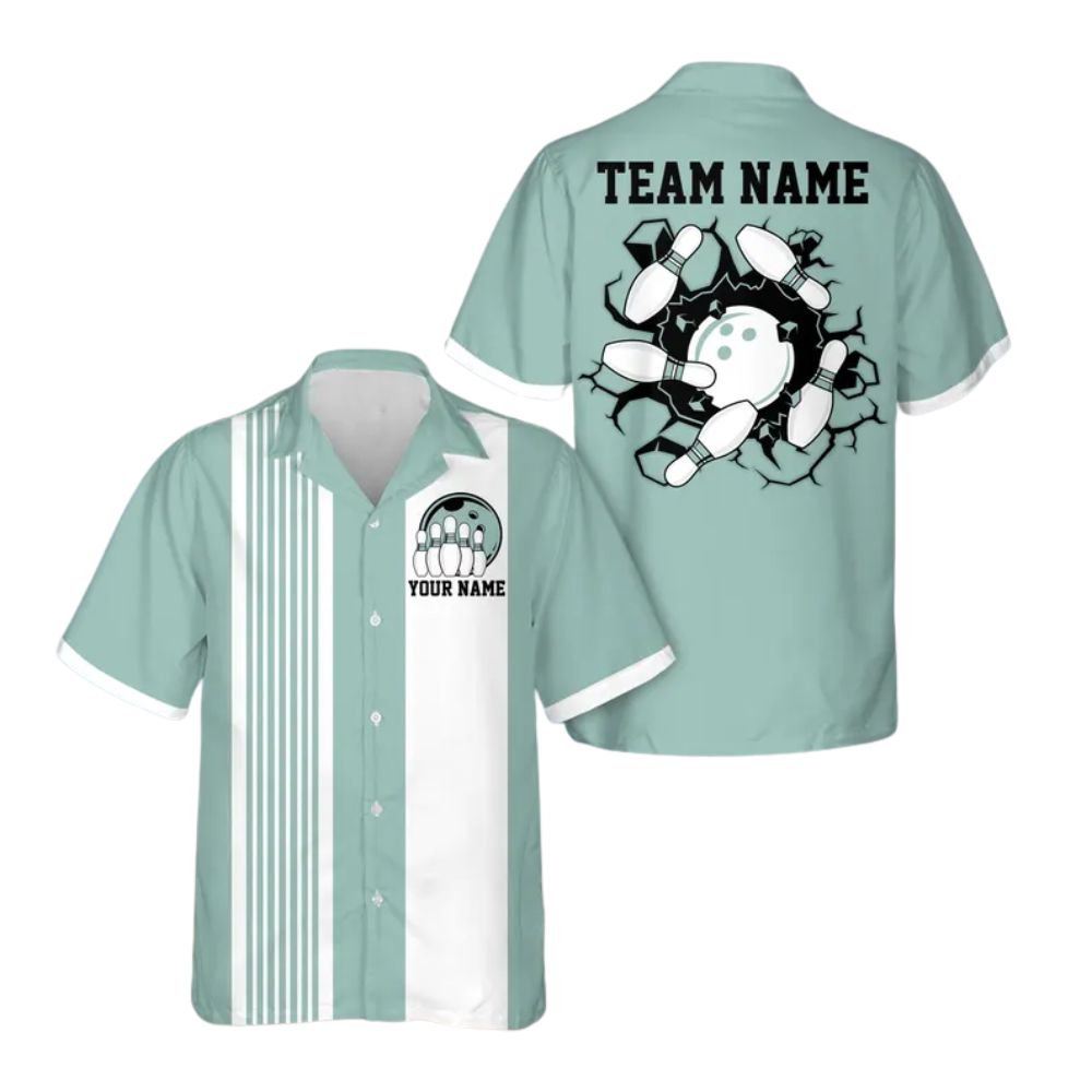 Custom Mens Pink Retro Bowling Team Shirts, Custom Retro Bowling Shirts BE0075
