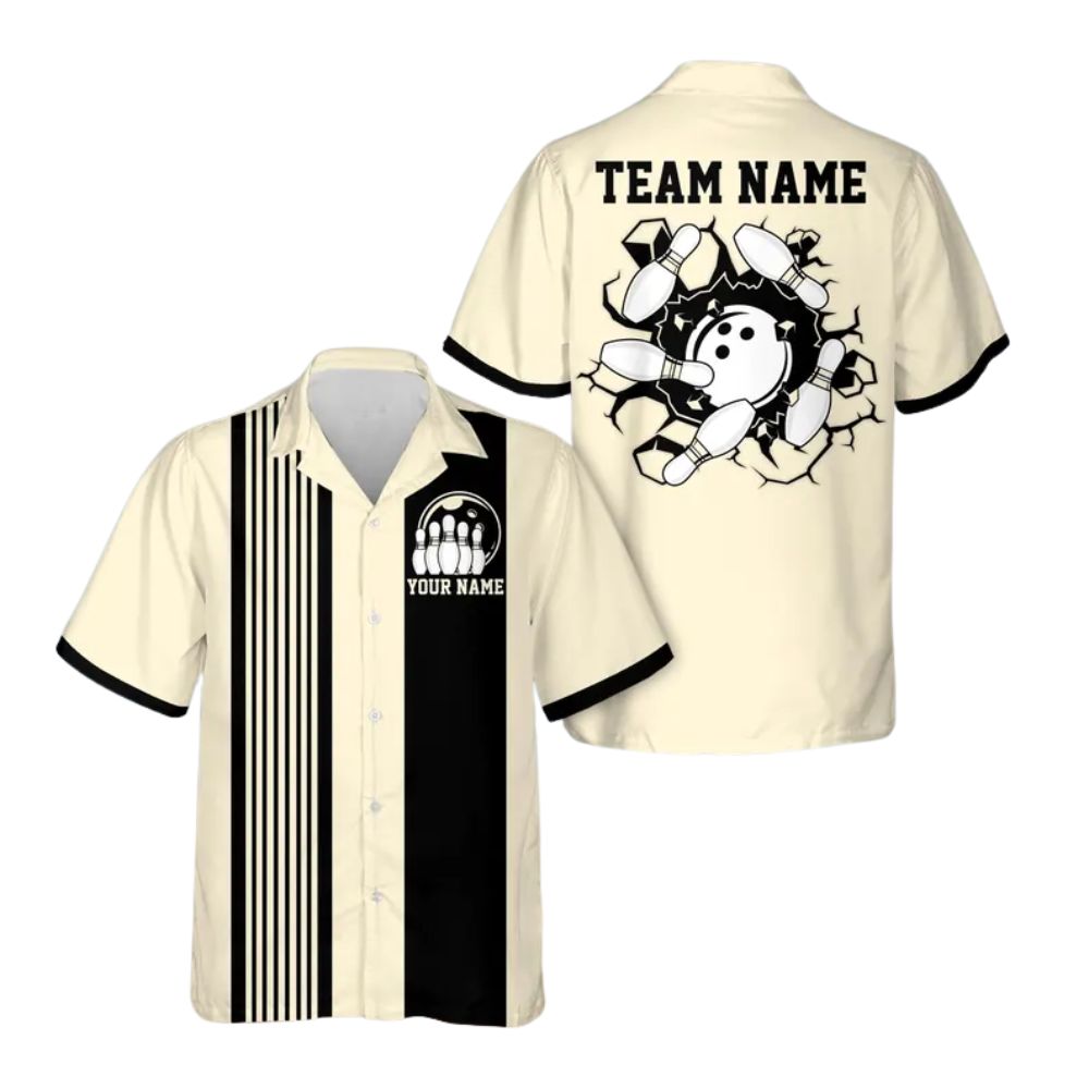 Custom Mens Pink Retro Bowling Team Shirts, Custom Retro Bowling Shirts BE0075