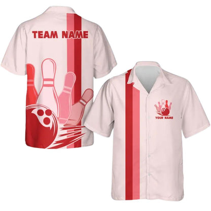 Custom Pink Ladies Hawaiian Bowling Team Shirts, Custom Bowling Team Shirts BE0094