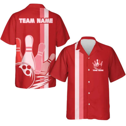 Custom Pink Ladies Hawaiian Bowling Team Shirts, Custom Bowling Team Shirts BE0094
