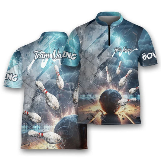 Custom Team Rock Crack Bowling Jerseys For Men, Custom Bowling Team Shirts BE0097
