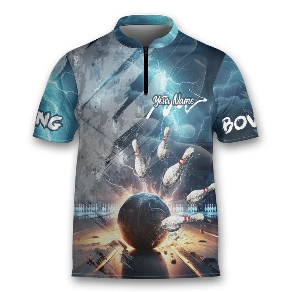 Custom Team Rock Crack Bowling Jerseys For Men, Custom Bowling Team Shirts BE0097