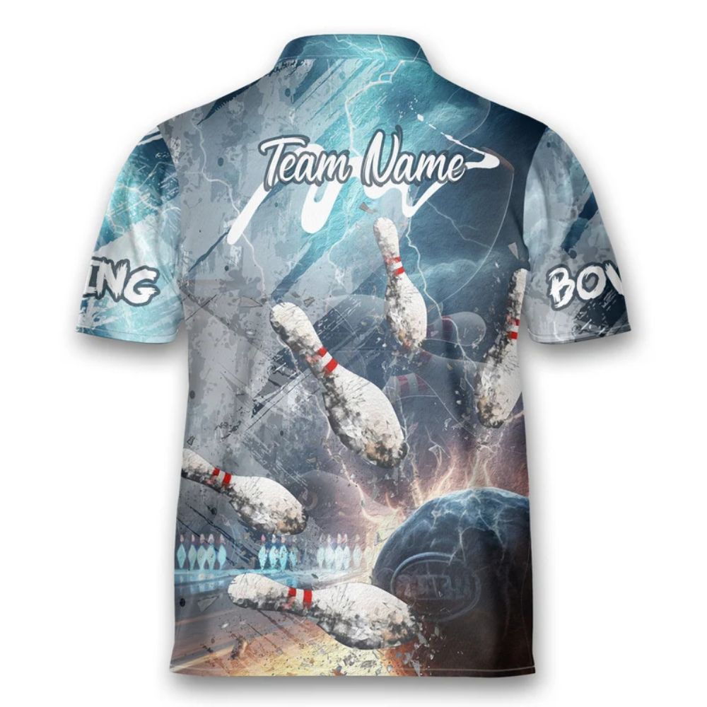 Custom Team Rock Crack Bowling Jerseys For Men, Custom Bowling Team Shirts BE0097