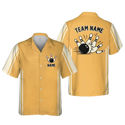 Custom Vintage Bowling Hawaiian Shirts For Mens, Custom Bowling Team Shirts BE0112