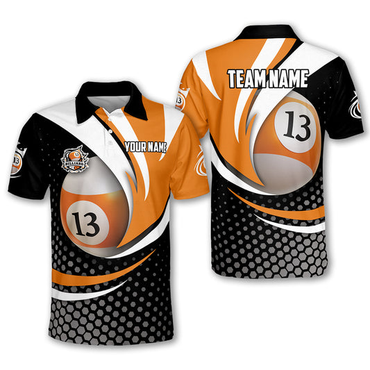 Lasfour Personalized Billiard Ball 13 Player Polo Shirt BIA0681