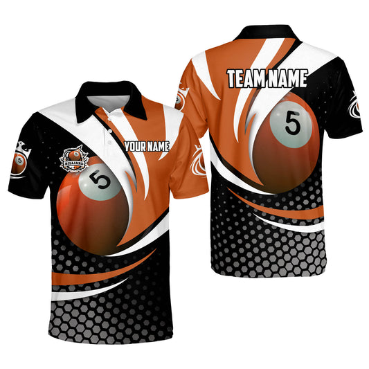 Lasfour Personalized Billiard Ball 5 Player Polo Shirt BIA0685