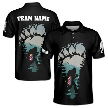 Custom Bigfoot Billiard Polo Shirt For Men, Custom Bigfoot Billiard Team Shirts BIE0019