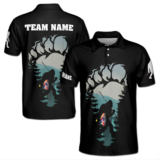 Custom Bigfoot Billiard Polo Shirt For Men, Custom Bigfoot Billiard Team Shirts BIE0019