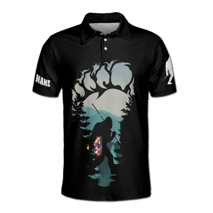 Custom Bigfoot Billiard Polo Shirt For Men, Custom Bigfoot Billiard Team Shirts BIE0019