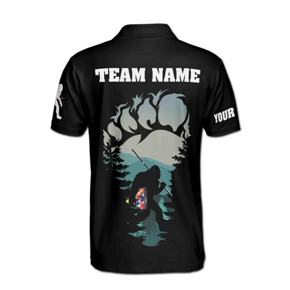 Custom Bigfoot Billiard Polo Shirt For Men, Custom Bigfoot Billiard Team Shirts BIE0019