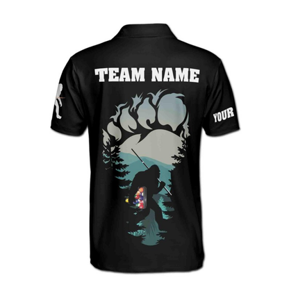 Custom Bigfoot Billiard Polo Shirt For Men, Custom Bigfoot Billiard Team Shirts BIE0019