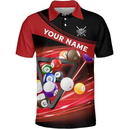 Custom Black And Blue Billiard Team Polo Shirt Mens, Custom Pool Billiard Shirts BIZ0022