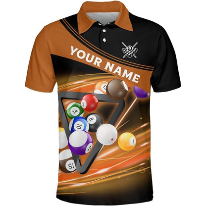 Custom Black And Blue Billiard Team Polo Shirt Mens, Custom Pool Billiard Shirts BIZ0022