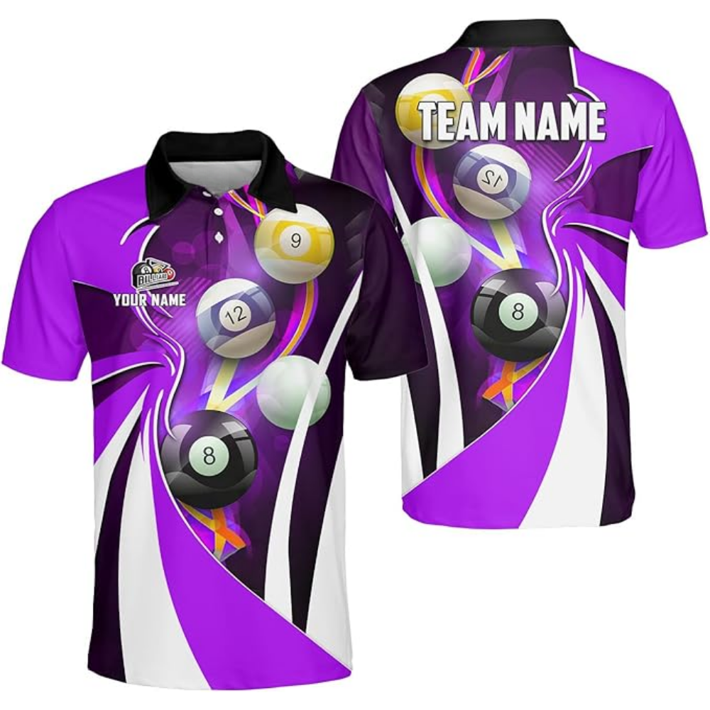 Custom Team Green Billiard Polo Shirt Mens, Custom Pool Billiard Shirts BIZ0131