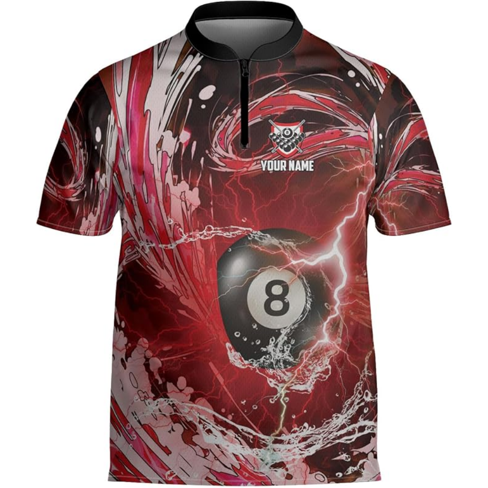 Custom Blue Wave Thunder Billiard Team Jersey For Men, Custom  Billiard Shirts BIZ0145