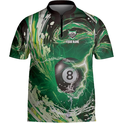 Custom Blue Wave Thunder Billiard Team Jersey For Men, Custom  Billiard Shirts BIZ0145