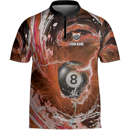 Custom Blue Wave Thunder Billiard Team Jersey For Men, Custom  Billiard Shirts BIZ0145