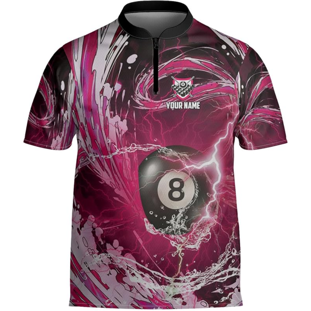 Custom Blue Wave Thunder Billiard Team Jersey For Men, Custom  Billiard Shirts BIZ0145