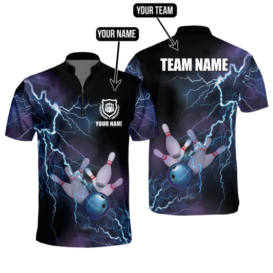 Custom Thunder Bowling Jersey Shirt For Men, Custom Bowling Team Shirts BO0032