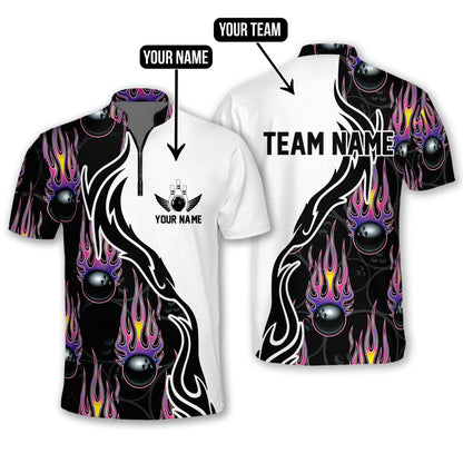 Custom Flame Bowling Jersey For Team BO0237