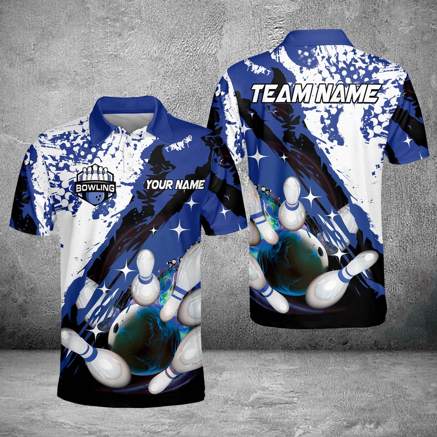 Custom Bowling Polo Shirts For Team BO0341