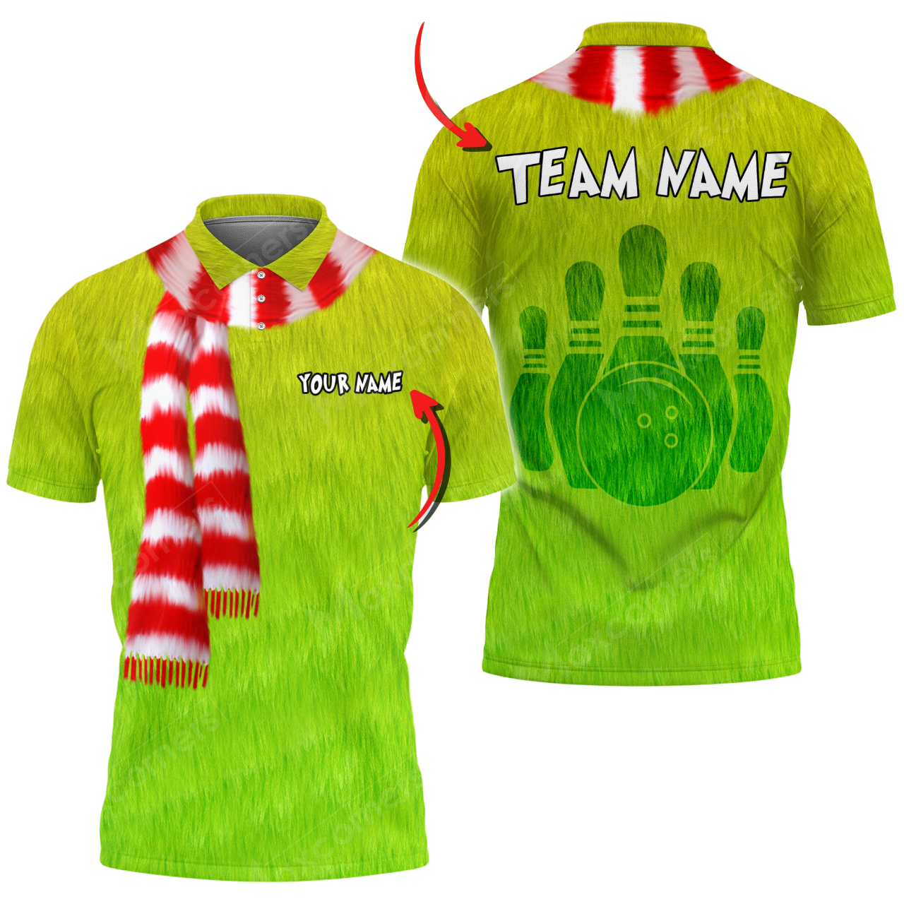 Custom Bowling Polo Shirts For Team BO0362