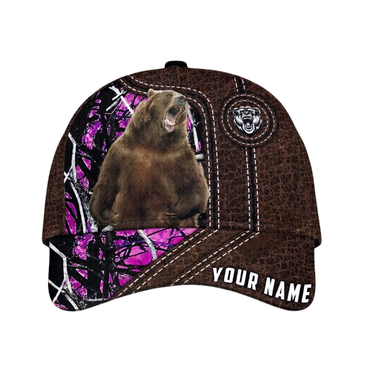 Custom Bear Hunting Baseball Cap With Name, Personalized Name Bear Hunter Cap CP0769