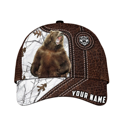 Custom Bear Hunting Baseball Cap With Name, Personalized Name Bear Hunter Cap CP0769
