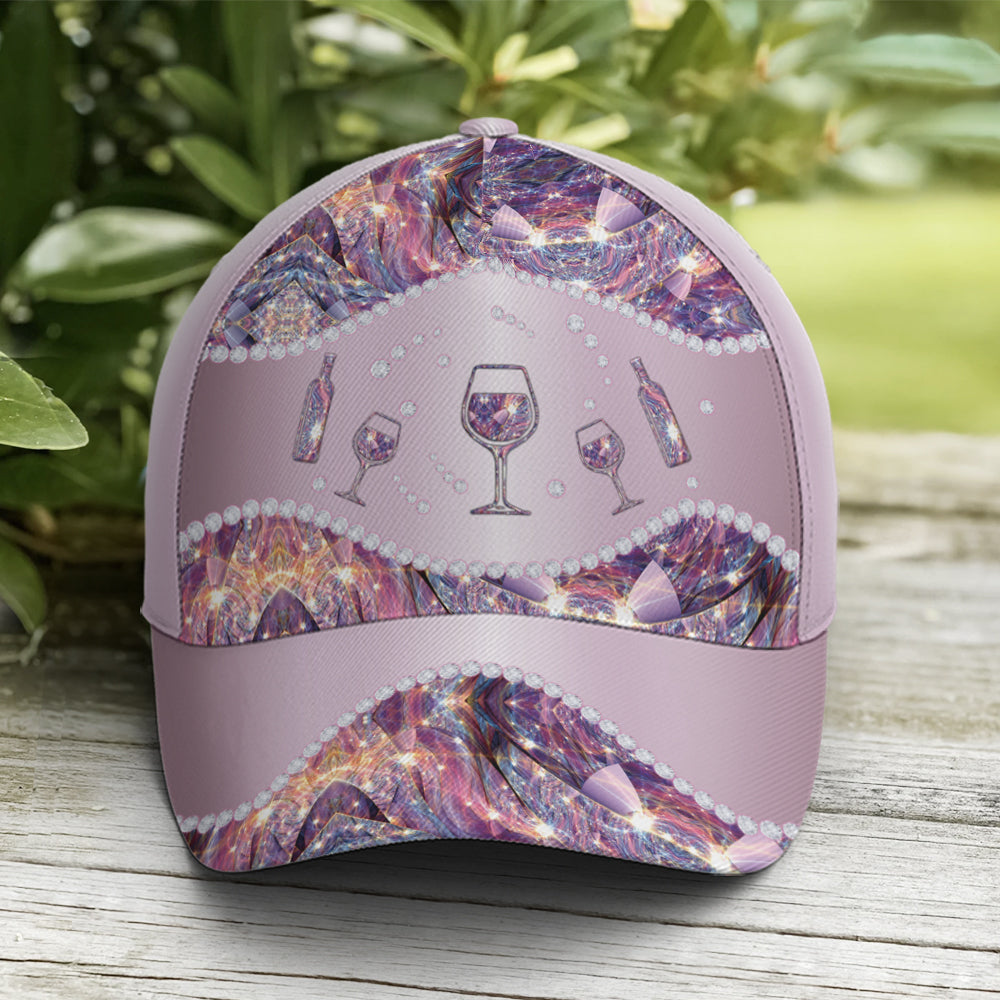 Purple Metallic Style Wine Baseball Cap For Wine Lovers Lasfour CO0981
