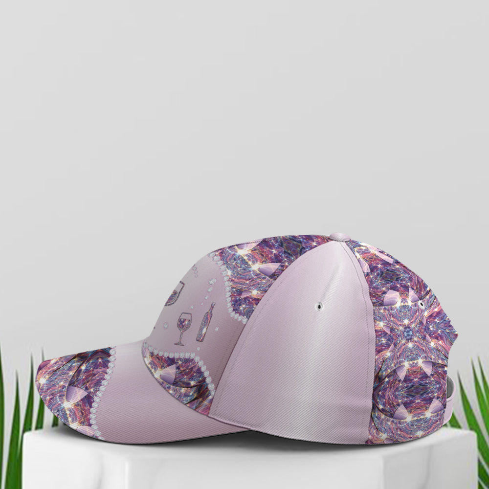 Purple Metallic Style Wine Baseball Cap For Wine Lovers Lasfour CO0981
