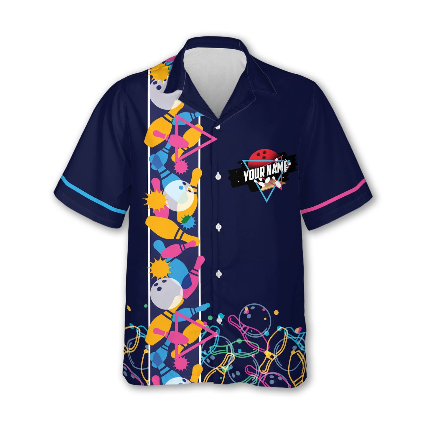 Sometimes I Can Almost Hear The Ten Pin Laughing Custom Funny Bowling Hawaiian Shirt For Men, Custom Blue Funny Bowling Shirt BZ0112