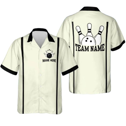 Custom Green Hawaiian Bowling League Team Shirts, Custom Bowling Shirts BZ0266