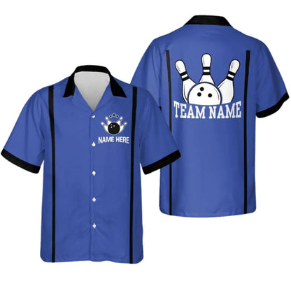 Custom Green Hawaiian Bowling League Team Shirts, Custom Bowling Shirts BZ0266