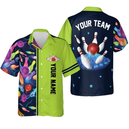 Custom Team Bowling Hawaiian Shirts For Men and Women, Custom Bowling Shirts BZ0270