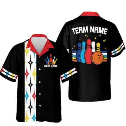 Custom Retro Hawaiian Bowling Team Shirts Men Women, Custom Retro Bowling Shirts BZ0272