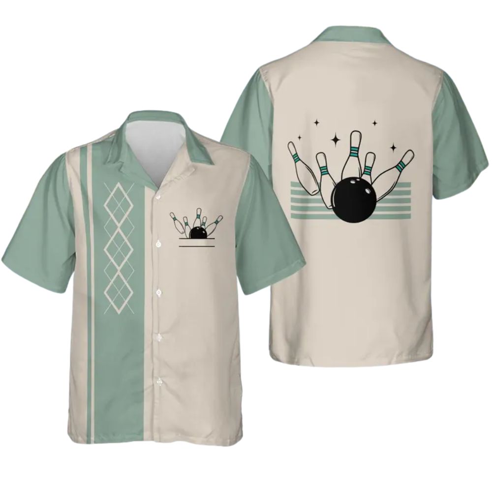 Custom Vintage Hawaiian Bowling Team Shirts Mens, Custom Vintage Bowling Shirts BZ0274