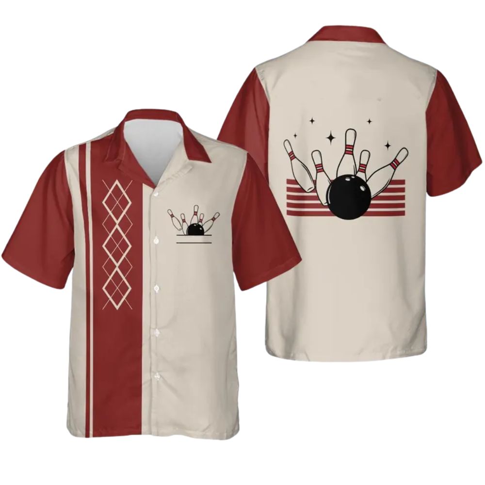 Custom Vintage Hawaiian Bowling Team Shirts Mens, Custom Vintage Bowling Shirts BZ0274