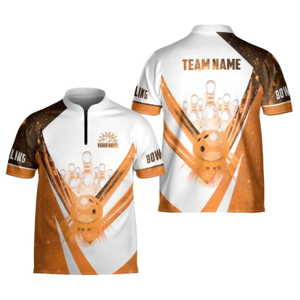 Custom Mens Blue And White Bowling Team Jerseys, Custom Bowling Team Shirts BZ0275