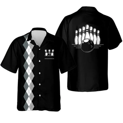 Custom Vintage Red Hawaiian Bowling Team Shirts For Men, Custom Vintage Bowling Shirts BZ0284