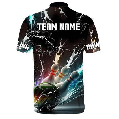 Custom Team Thunder Bowling Jerseys Shirt For Men, Custom Thunder Bowling Shirt BZ0298