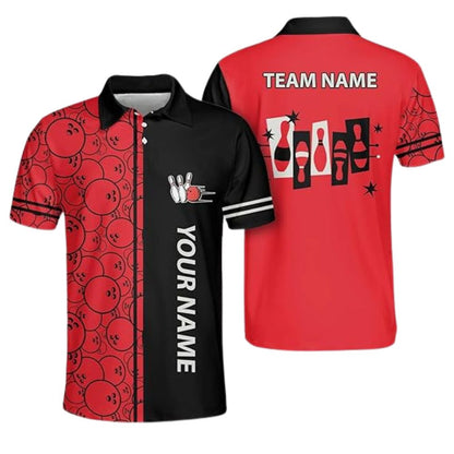 Custom Team Green Bowling Polo Shirts For Men, Custom Bowling Shirts BZ0300