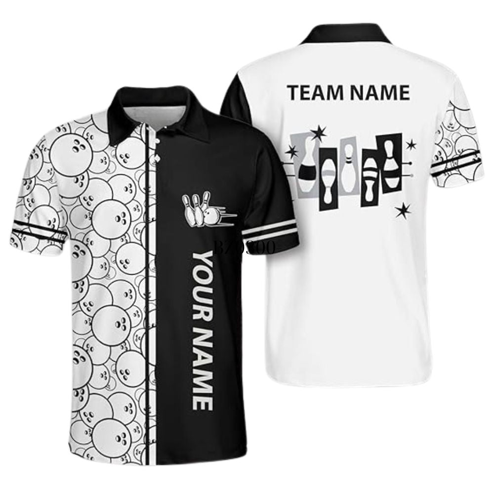 Custom Team Green Bowling Polo Shirts For Men, Custom Bowling Shirts BZ0300