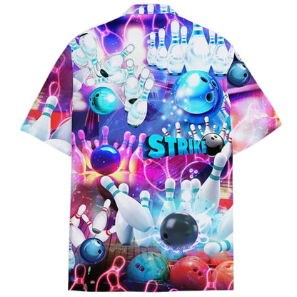 Neon Strike Bowling Hawaiian Shirts For Men and Women, Neon Bowling Shirts BZ0315
